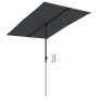 Garden umbrella with black aluminum pole 2x1.5 m by vidaXL, Umbrellas - Ref: Foro24-47342, Price: 45,81 €, Discount: %