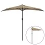 Sombrilla de balcón semicircular palo aluminio taupe 270x144cm de vidaXL, Sombrillas - Ref: Foro24-44590, Precio: 58,15 €, De...