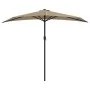 Sombrilla de balcón semicircular palo aluminio taupe 270x144cm de vidaXL, Sombrillas - Ref: Foro24-44590, Precio: 58,15 €, De...