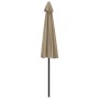 Sombrilla de balcón semicircular palo aluminio taupe 270x144cm de vidaXL, Sombrillas - Ref: Foro24-44590, Precio: 57,57 €