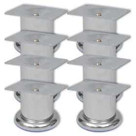 8x Chrom runde Sofabeine 60 mm von vidaXL, Stuhl- und Sofastützen - Ref: Foro24-279097, Preis: 14,80 €, Rabatt: %
