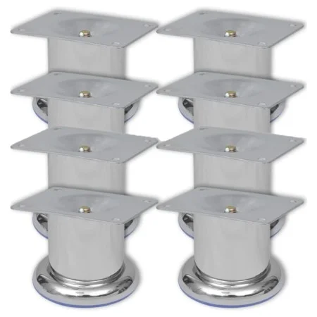 8x Chrom runde Sofabeine 60 mm von vidaXL, Stuhl- und Sofastützen - Ref: Foro24-279097, Preis: 15,05 €, Rabatt: %