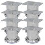 8x Chrom runde Sofabeine 60 mm von vidaXL, Stuhl- und Sofastützen - Ref: Foro24-279097, Preis: 15,05 €, Rabatt: %
