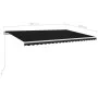 Manuelle ausfahrbare Markise mit LED-Licht in Anthrazitgrau 500x300 cm. von vidaXL, Markisen - Ref: Foro24-3068944, Preis: 41...