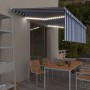 Manuelle einziehbare Markise mit Jalousie und blau-weißer LED 5x3 m von vidaXL, Markisen - Ref: Foro24-3069341, Preis: 456,45...