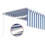 Manual retractable awning with blue and white LED lights 5x3 m by vidaXL, Awnings - Ref: Foro24-3069341, Price: 448,03 €, Dis...