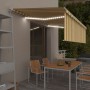 Manuell versenkbare Jalousie und LED-Markise gelb und weiß 5x3 m von vidaXL, Markisen - Ref: Foro24-3069343, Preis: 454,80 €,...