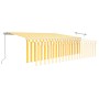 Retractable manual awning with yellow and white LED lights 5x3 m by vidaXL, Awnings - Ref: Foro24-3069343, Price: 454,80 €, D...