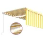 Retractable manual awning with yellow and white LED lights 5x3 m by vidaXL, Awnings - Ref: Foro24-3069343, Price: 446,24 €, D...
