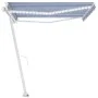 Toldo retráctil manual con LED azul y blanco 450x300 cm by vidaXL, Awnings - Ref: Foro24-3069561, Price: 500,47 €, Discount: %