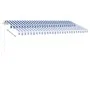 Toldo retráctil manual con LED azul y blanco 450x300 cm by vidaXL, Awnings - Ref: Foro24-3069561, Price: 500,47 €, Discount: %