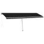 Manual retractable awning with LED light anthracite gray 600x300 cm by vidaXL, Awnings - Ref: Foro24-3069604, Price: 651,68 €...