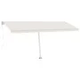 Manual retractable awning with LED light cream 500x300 cm by vidaXL, Awnings - Ref: Foro24-3069582, Price: 550,60 €, Discount: %