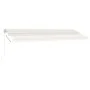 Manual retractable awning with LED light cream 500x300 cm by vidaXL, Awnings - Ref: Foro24-3069582, Price: 550,60 €, Discount: %