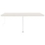 Manual retractable awning with LED light cream 500x300 cm by vidaXL, Awnings - Ref: Foro24-3069582, Price: 570,55 €, Discount: %