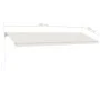 Manual retractable awning with LED light cream 500x300 cm by vidaXL, Awnings - Ref: Foro24-3069582, Price: 550,60 €, Discount: %