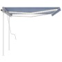 Manuelle einziehbare Markise mit blauem und weißem LED-Licht 4,5x3 m von vidaXL, Markisen - Ref: Foro24-3069961, Preis: 487,5...