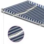 Manual retractable awning with blue and white LED light 4.5x3 m by vidaXL, Awnings - Ref: Foro24-3069961, Price: 479,84 €, Di...