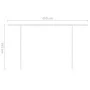 Manual retractable awning with blue and white LED light 4.5x3 m by vidaXL, Awnings - Ref: Foro24-3069961, Price: 479,84 €, Di...