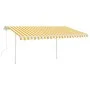 Toldo retráctil manual con luz LED amarillo y blanco 4,5x3 m de vidaXL, Toldos - Ref: Foro24-3069963, Precio: 469,72 €, Descu...