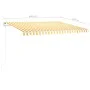 Manual retractable awning with yellow and white LED light 4.5x3 m by vidaXL, Awnings - Ref: Foro24-3069963, Price: 469,72 €, ...