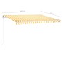 Manuell einziehbare Markise mit gelbem und weißem LED-Licht 4,5x3 m von vidaXL, Markisen - Ref: Foro24-3069963, Preis: 477,26...