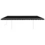 Manual retractable awning with LED light anthracite gray 6x3 m by vidaXL, Awnings - Ref: Foro24-3070004, Price: 654,68 €, Dis...