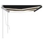 Toldo retráctil manual con luz LED gris antracita 6x3 m de vidaXL, Toldos - Ref: Foro24-3070004, Precio: 677,09 €, Descuento: %
