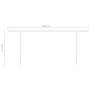 Toldo retráctil manual con luz LED gris antracita 6x3 m de vidaXL, Toldos - Ref: Foro24-3070004, Precio: 677,09 €, Descuento: %