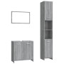 3-teiliges Badmöbel-Set Sonoma graues Sperrholz von vidaXL, Badezimmermöbel - Ref: Foro24-3152717, Preis: 143,81 €, Rabatt: %