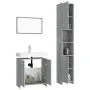 3-teiliges Badmöbel-Set Sonoma graues Sperrholz von vidaXL, Badezimmermöbel - Ref: Foro24-3152717, Preis: 143,31 €, Rabatt: %