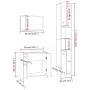 3-teiliges Badmöbel-Set Sonoma graues Sperrholz von vidaXL, Badezimmermöbel - Ref: Foro24-3152717, Preis: 143,31 €, Rabatt: %
