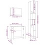 3-teiliges Badmöbel-Set Sonoma graues Sperrholz von vidaXL, Badezimmermöbel - Ref: Foro24-3152717, Preis: 143,81 €, Rabatt: %