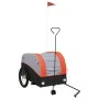 Remolque para bicicleta hierro negro y naranja 45 kg by vidaXL, Bicycle trailers - Ref: Foro24-94152, Price: 101,69 €, Discou...