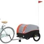 Remolque para bicicleta hierro negro y naranja 45 kg by vidaXL, Bicycle trailers - Ref: Foro24-94152, Price: 101,69 €, Discou...