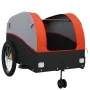 Remolque para bicicleta hierro negro y naranja 45 kg by vidaXL, Bicycle trailers - Ref: Foro24-94152, Price: 101,69 €, Discou...