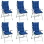 High Back Chair Cushions 6 Pcs Klein Blue Oxford Fabric by vidaXL, Cushions for chairs and sofas - Ref: Foro24-377634, Price:...