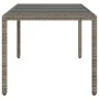 Garden table glass surface PE rattan gray 190x90x75 cm by vidaXL, Garden tables - Ref: Foro24-365594, Price: 172,68 €, Discou...