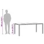 Garden table glass surface PE rattan gray 190x90x75 cm by vidaXL, Garden tables - Ref: Foro24-365594, Price: 172,68 €, Discou...