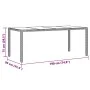 Garden table glass surface PE rattan gray 190x90x75 cm by vidaXL, Garden tables - Ref: Foro24-365594, Price: 172,68 €, Discou...