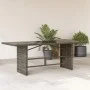 Garden table glass surface PE rattan gray 190x80x75 cm by vidaXL, Garden tables - Ref: Foro24-365604, Price: 189,66 €, Discou...