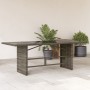 Gartentisch Glasoberfläche PE Rattan grau 190x80x75 cm von vidaXL, Gartentische - Ref: Foro24-365604, Preis: 163,73 €, Rabatt: %