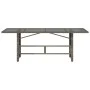 Garden table glass surface PE rattan gray 190x80x75 cm by vidaXL, Garden tables - Ref: Foro24-365604, Price: 189,66 €, Discou...