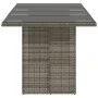 Garden table glass surface PE rattan gray 190x80x75 cm by vidaXL, Garden tables - Ref: Foro24-365604, Price: 189,66 €, Discou...