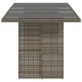 Gartentisch Glasoberfläche PE Rattan grau 190x80x75 cm von vidaXL, Gartentische - Ref: Foro24-365604, Preis: 163,73 €, Rabatt: %