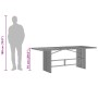 Gartentisch Glasoberfläche PE Rattan grau 190x80x75 cm von vidaXL, Gartentische - Ref: Foro24-365604, Preis: 163,73 €, Rabatt: %