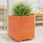 Solid wax brown pine wood planter 40x40x49.5 cm by vidaXL, Pots and planters - Ref: Foro24-3282511, Price: 110,63 €, Discount: %