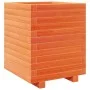 Solid wax brown pine wood planter 40x40x49.5 cm by vidaXL, Pots and planters - Ref: Foro24-3282511, Price: 110,63 €, Discount: %