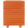 Solid wax brown pine wood planter 40x40x49.5 cm by vidaXL, Pots and planters - Ref: Foro24-3282511, Price: 110,63 €, Discount: %