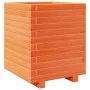 Solid wax brown pine wood planter 40x40x49.5 cm by vidaXL, Pots and planters - Ref: Foro24-3282511, Price: 110,63 €, Discount: %